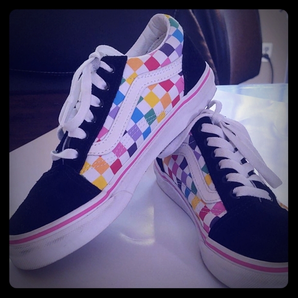 vans rainbow kids